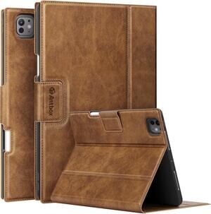 Antbox For IPad Pro 11 Inch Case M5 2025/M4 2024, Premium Vegan Leather, Support